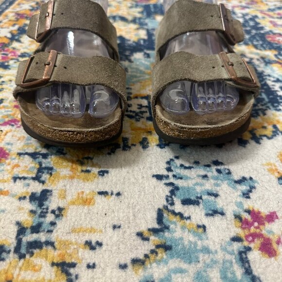 Birkenstock Arizona Sandals Womens Size 38 US 7 Leather Double Buckle Hippie - Picture 2 of 8